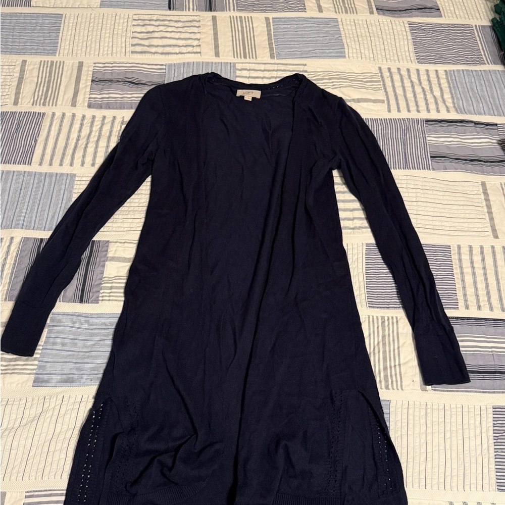 LOFT Navy Blue Cardigan